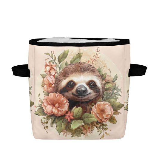 Botanical Bliss: Enchanted Sloth Illustration Where Serenity Meets Storage - Quilt Storage Bag - The Cool Collective AU