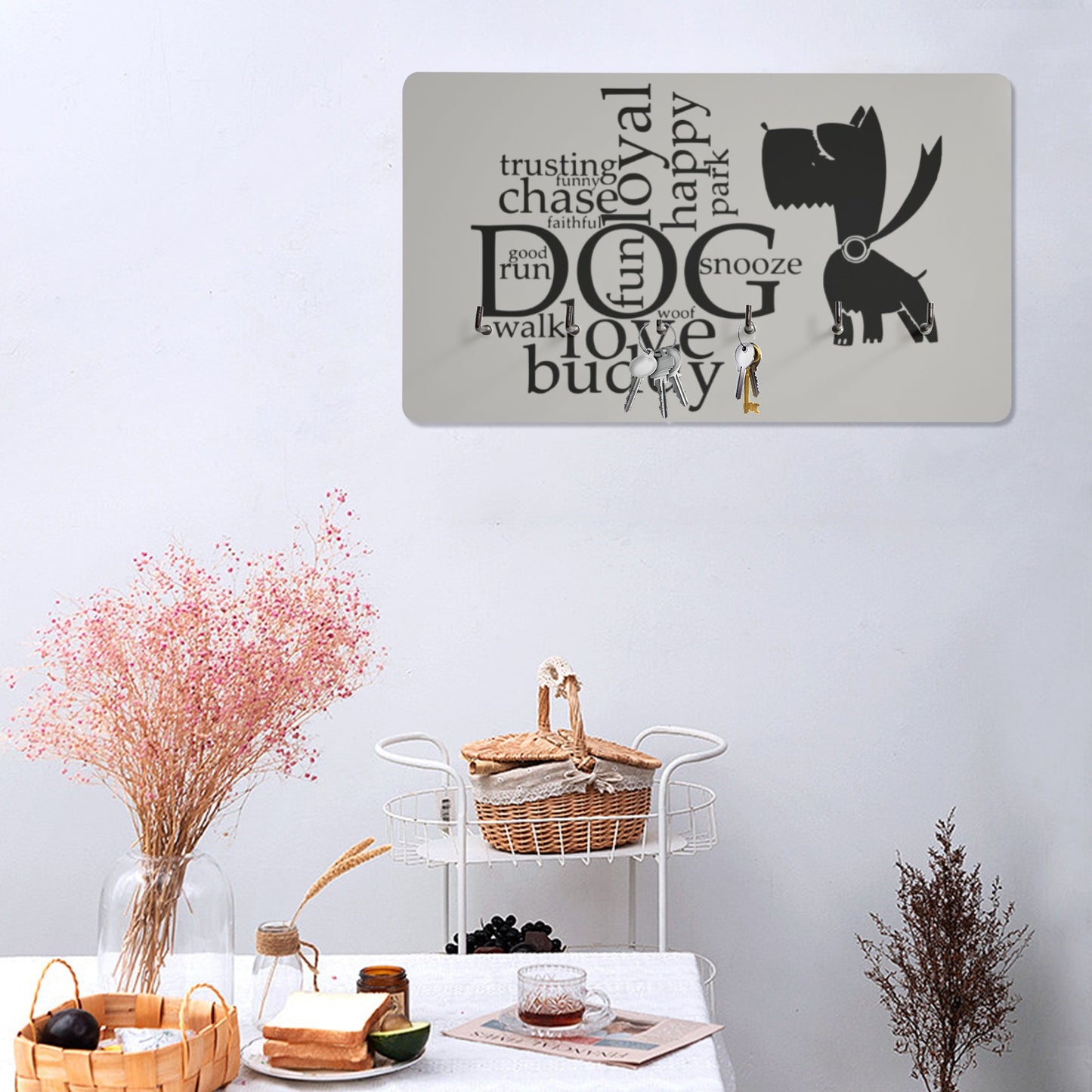 Puppy Word Art Wall Mounted Decor Key Holder - The Cool Collective AU