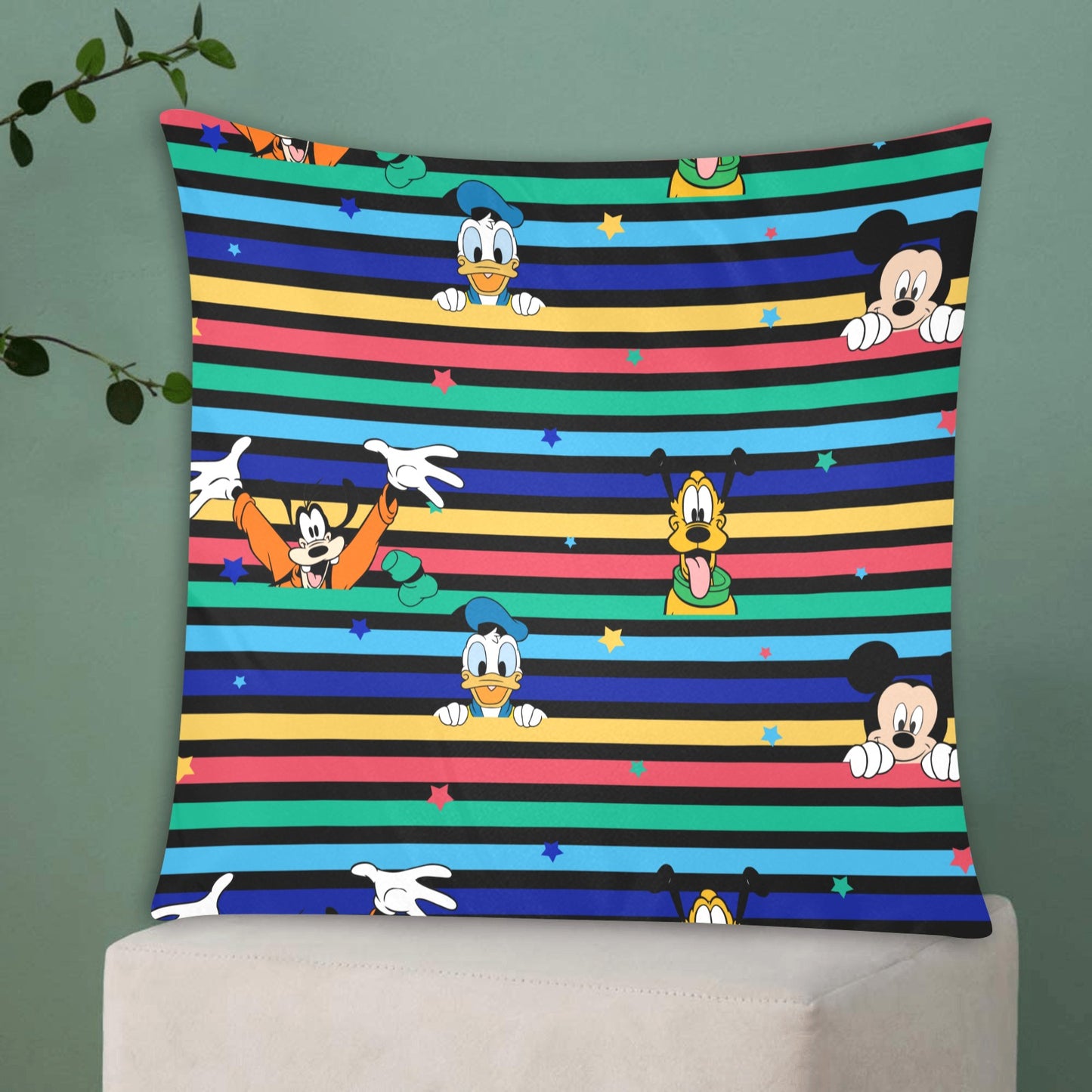 Duck, Mouse, Dog Zippered Cushion Cover 20"x20" - The Cool Collective AU