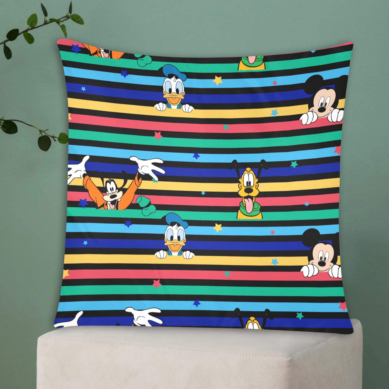 Duck, Mouse, Dog Zippered Cushion Cover 20"x20" - The Cool Collective AU