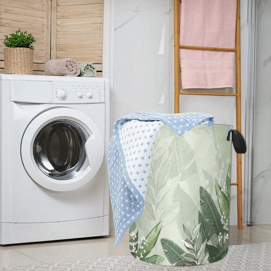 Green Leaves Laundry Basket Laundry Bag - The Cool Collective AU