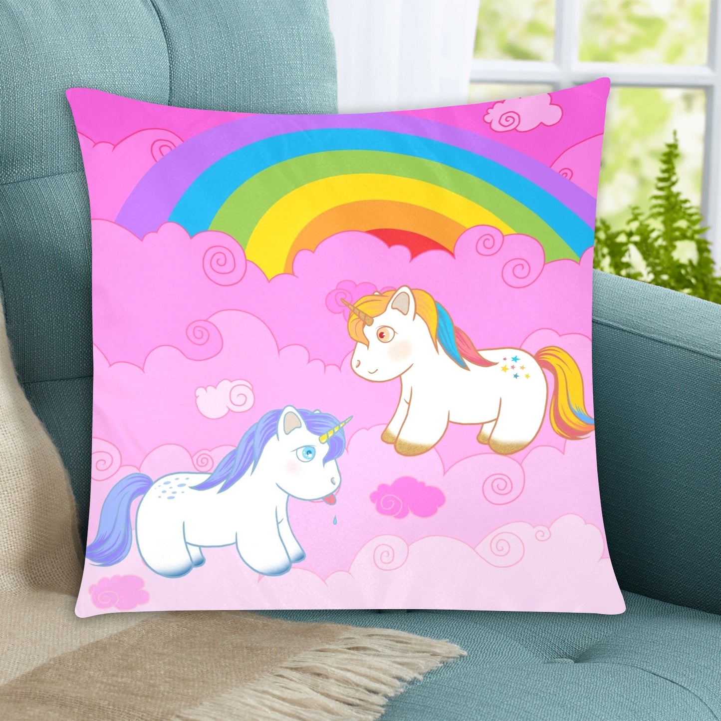 Unicorn Zippered Cushion Cover 20"x20" - The Cool Collective AU