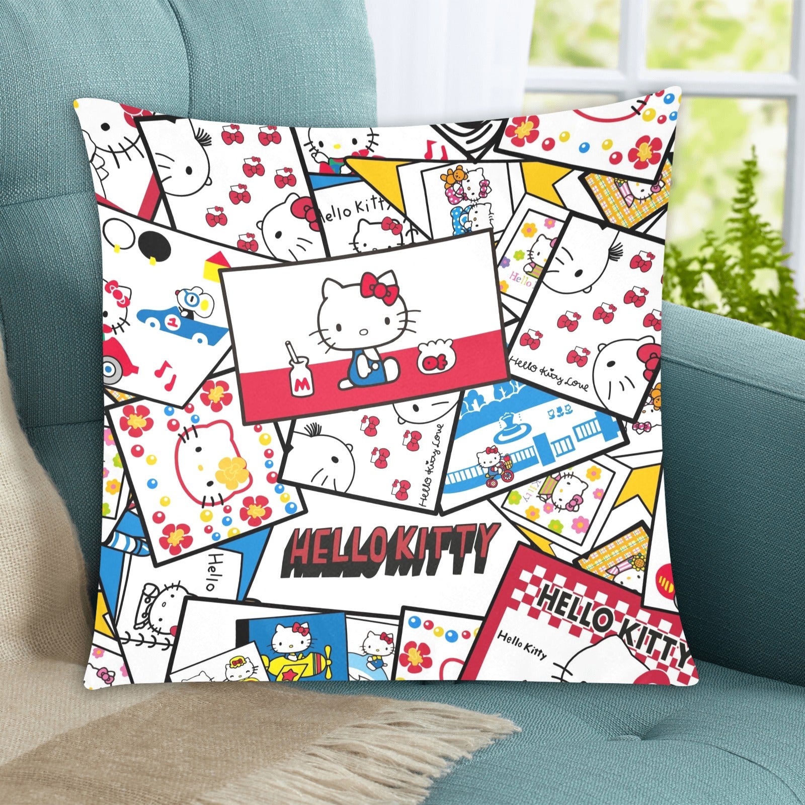 Hello Kitty Zippered Cushion Cover 20"x20" - The Cool Collective AU
