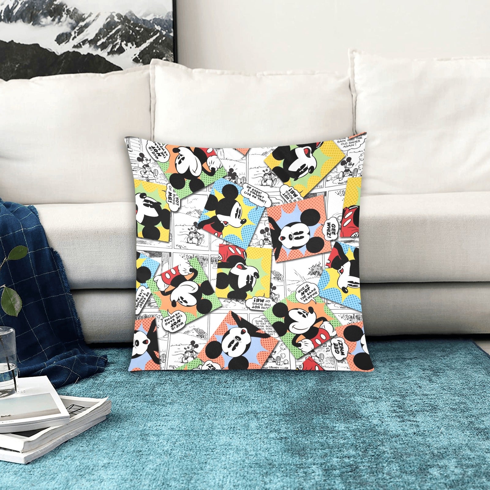 Mickey Cartoon Zippered Cushion Cover 20"x20" - The Cool Collective AU