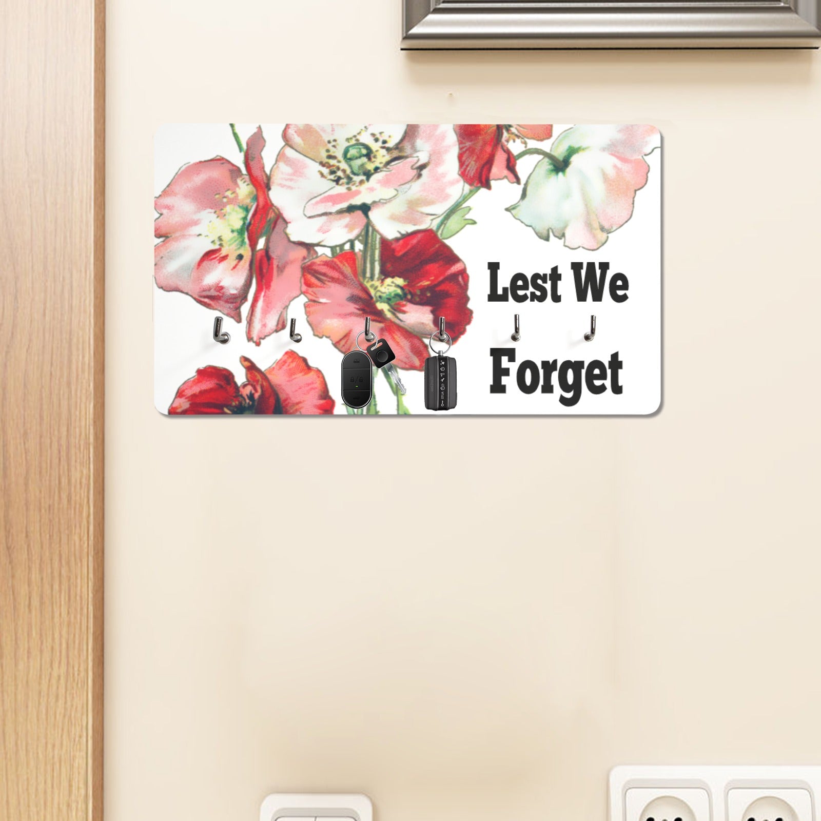 Lest We Forget Wall Mounted Decor Key Holder - The Cool Collective AU